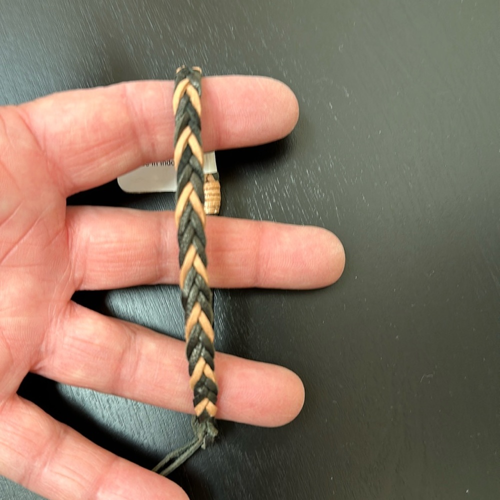 Genuine leather braided friendship bracelet, New